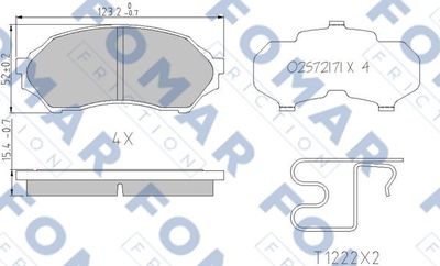 FO677981 FOMAR Friction Комплект тормозных колодок, дисковый тормоз