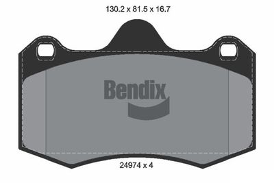 BPD2211 BENDIX Braking Комплект тормозных колодок, дисковый тормоз