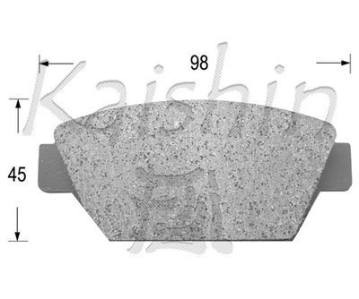 FK6012 KAISHIN Комплект тормозных колодок, дисковый тормоз