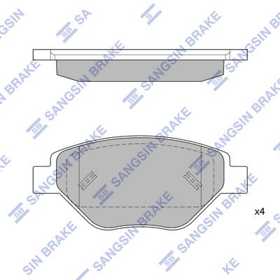 SP1872 Hi-Q Комплект тормозных колодок, дисковый тормоз