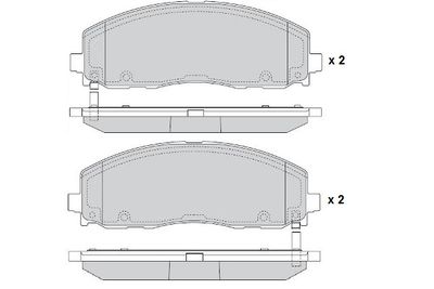 121543 E.T.F. Комплект тормозных колодок, дисковый тормоз