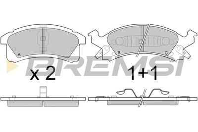 BP2779 BREMSI Комплект тормозных колодок, дисковый тормоз