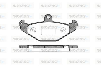 P245320 WOKING Комплект тормозных колодок, дисковый тормоз