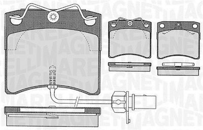 363916060416 MAGNETI MARELLI Комплект тормозных колодок, дисковый тормоз