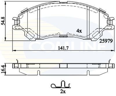 CBP32314 COMLINE Комплект тормозных колодок, дисковый тормоз