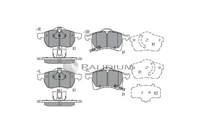 P11020 ASHUKI by Palidium Комплект тормозных колодок, дисковый тормоз