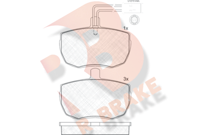 RB0672 R BRAKE Комплект тормозных колодок, дисковый тормоз