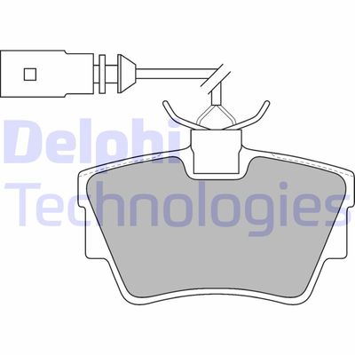 LP1511 DELPHI Комплект тормозных колодок, дисковый тормоз