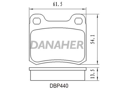 DBP440 DANAHER Комплект тормозных колодок, дисковый тормоз