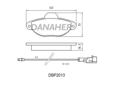 DBP2013 DANAHER Комплект тормозных колодок, дисковый тормоз