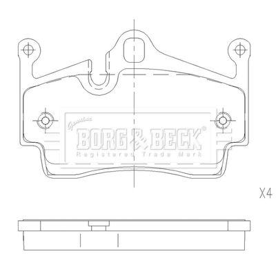 BBP2666 BORG & BECK Комплект тормозных колодок, дисковый тормоз