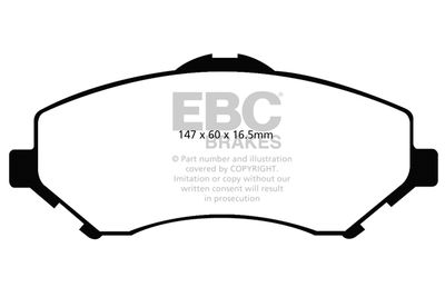 DP61798 EBC Brakes Комплект тормозных колодок, дисковый тормоз