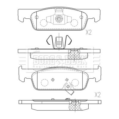 BBP2616 BORG & BECK Комплект тормозных колодок, дисковый тормоз
