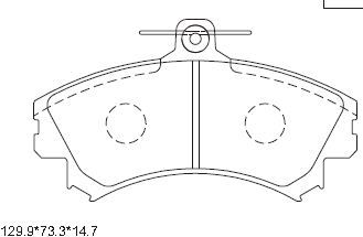 KD4727 ASIMCO Комплект тормозных колодок, дисковый тормоз