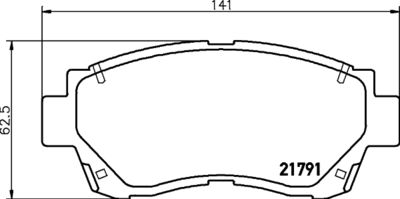 8DB355027311 HELLA PAGID Комплект тормозных колодок, дисковый тормоз