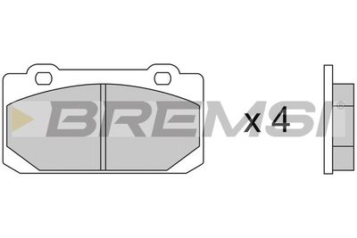 BP2240 BREMSI Комплект тормозных колодок, дисковый тормоз