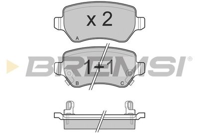 BP3027 BREMSI Комплект тормозных колодок, дисковый тормоз