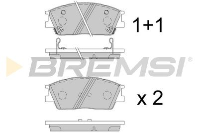 BP3904 BREMSI Комплект тормозных колодок, дисковый тормоз