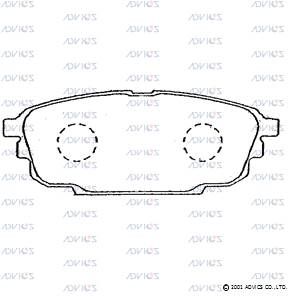 SN883 ADVICS Комплект тормозных колодок, дисковый тормоз