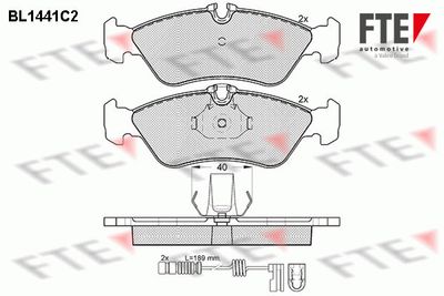 BL1441C2 FTE Комплект тормозных колодок, дисковый тормоз