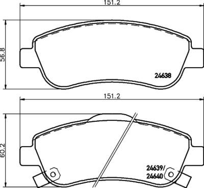 8DB355029731 HELLA Комплект тормозных колодок, дисковый тормоз