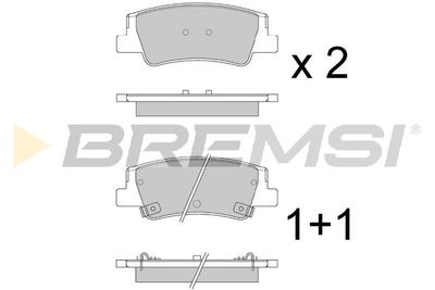 BP3906 BREMSI Комплект тормозных колодок, дисковый тормоз