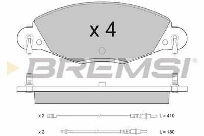 BP2937 BREMSI Комплект тормозных колодок, дисковый тормоз