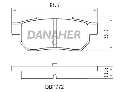DBP772 DANAHER Комплект тормозных колодок, дисковый тормоз