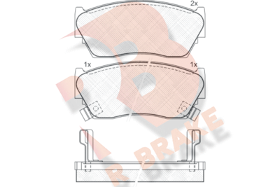 RB0882 R BRAKE Комплект тормозных колодок, дисковый тормоз