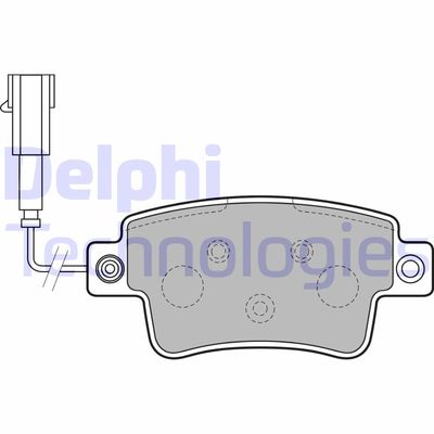 LP2231 DELPHI Комплект тормозных колодок, дисковый тормоз