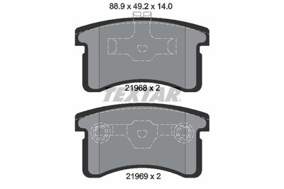 2196801 TEXTAR Комплект тормозных колодок, дисковый тормоз
