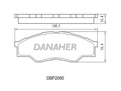 DBP2060 DANAHER Комплект тормозных колодок, дисковый тормоз