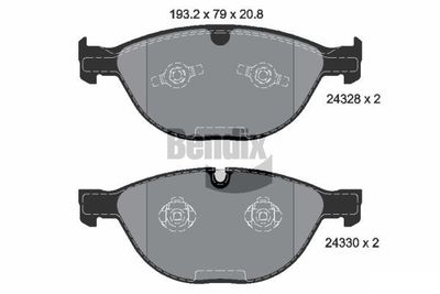 BPD2129 BENDIX Braking Комплект тормозных колодок, дисковый тормоз