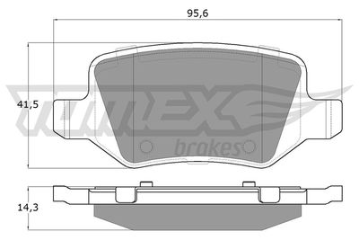 TX1290 TOMEX Brakes Комплект тормозных колодок, дисковый тормоз