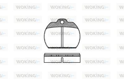 P182300 WOKING Комплект тормозных колодок, дисковый тормоз