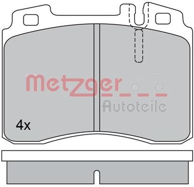 1170374 METZGER Комплект тормозных колодок, дисковый тормоз