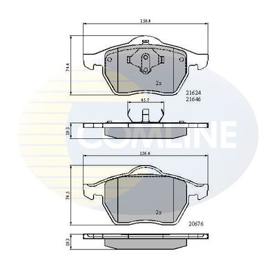 CBP01092 COMLINE Комплект тормозных колодок, дисковый тормоз