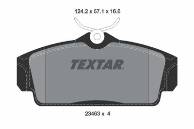2346302 TEXTAR Комплект тормозных колодок, дисковый тормоз