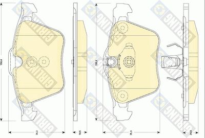 6118352 GIRLING Комплект тормозных колодок, дисковый тормоз