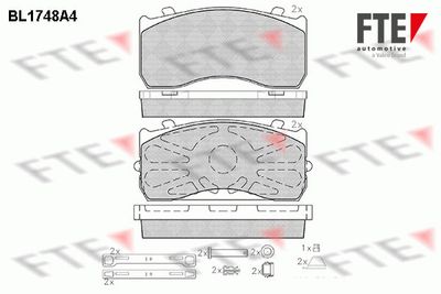 9500028 FTE Комплект тормозных колодок, дисковый тормоз