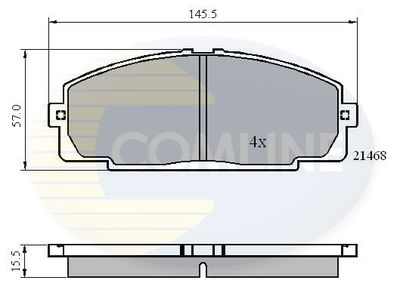 CBP0459 COMLINE Комплект тормозных колодок, дисковый тормоз