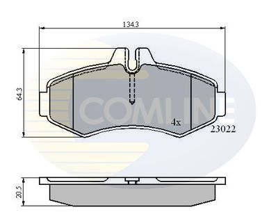 CBP0480 COMLINE Комплект тормозных колодок, дисковый тормоз