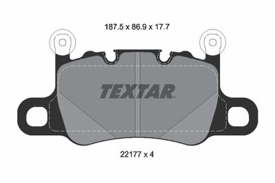 2217701 TEXTAR Комплект тормозных колодок, дисковый тормоз