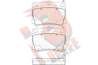 RB1719 R BRAKE Комплект тормозных колодок, дисковый тормоз