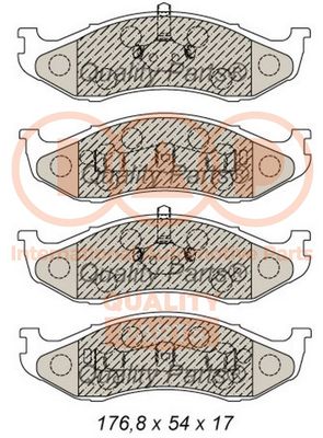 70421050 IAP QUALITY PARTS Комплект тормозных колодок, дисковый тормоз