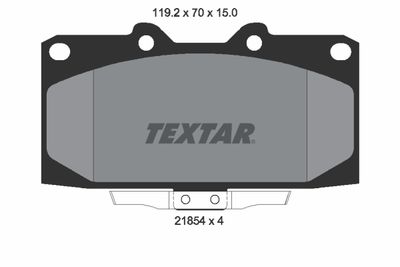 2185401 TEXTAR Комплект тормозных колодок, дисковый тормоз