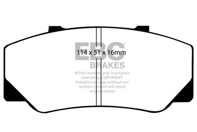 DP511 EBC Brakes Комплект тормозных колодок, дисковый тормоз