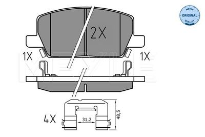 0252231119 MEYLE Комплект тормозных колодок, дисковый тормоз