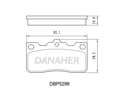 DBP5296 DANAHER Комплект тормозных колодок, дисковый тормоз