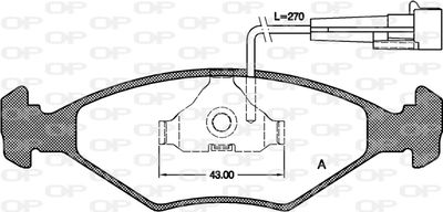 BPA028112 OPEN PARTS Комплект тормозных колодок, дисковый тормоз
